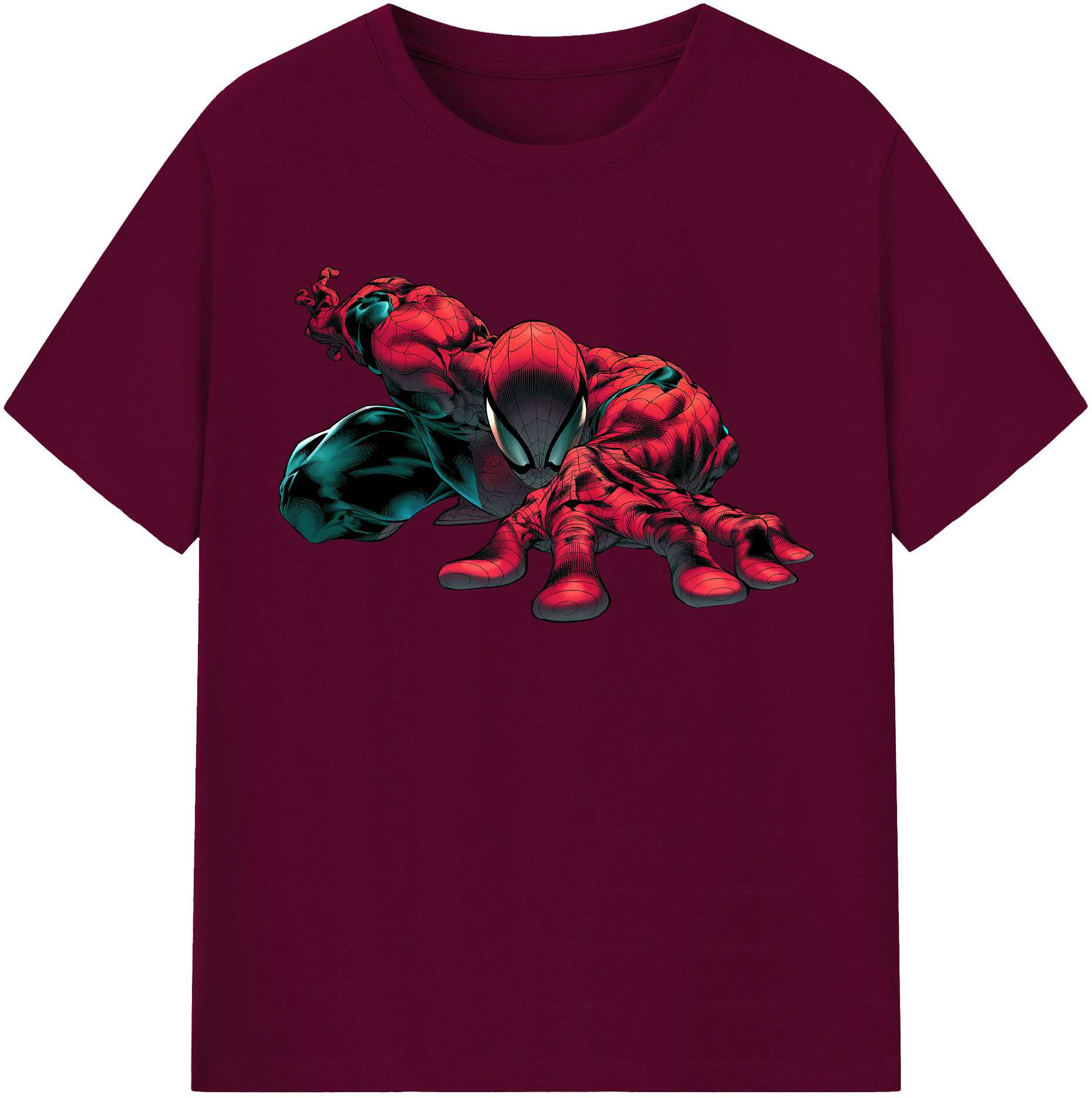 （画像用） Spider Man スパイダーマン レディースカジュアルプリントTシャツ（綿100％）